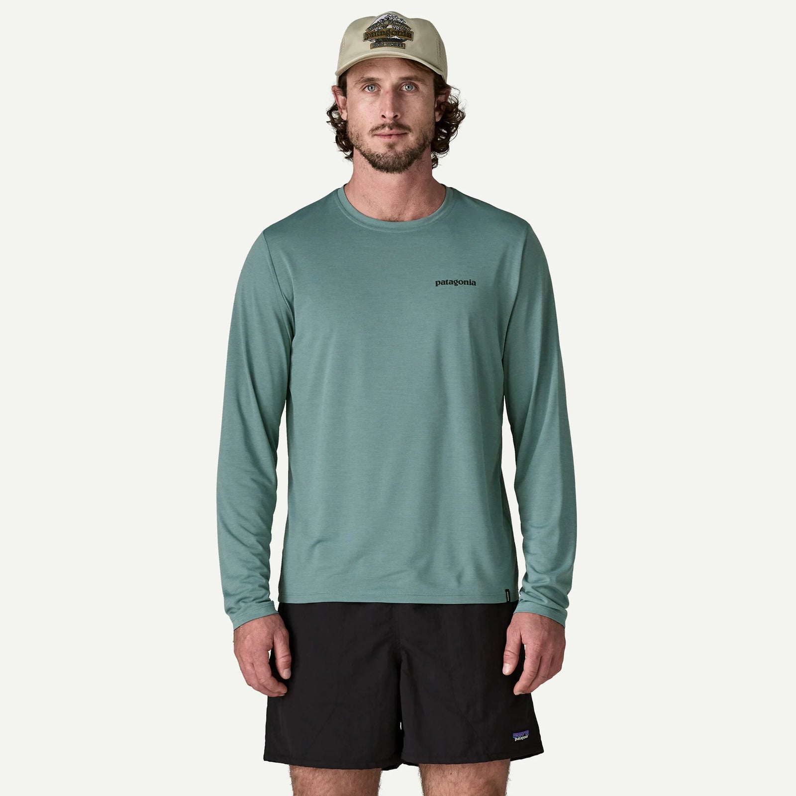 Patagonia M LS Cap Cool Daily BLUE SAGE: LIGHT BLUE SAGE X-DYE