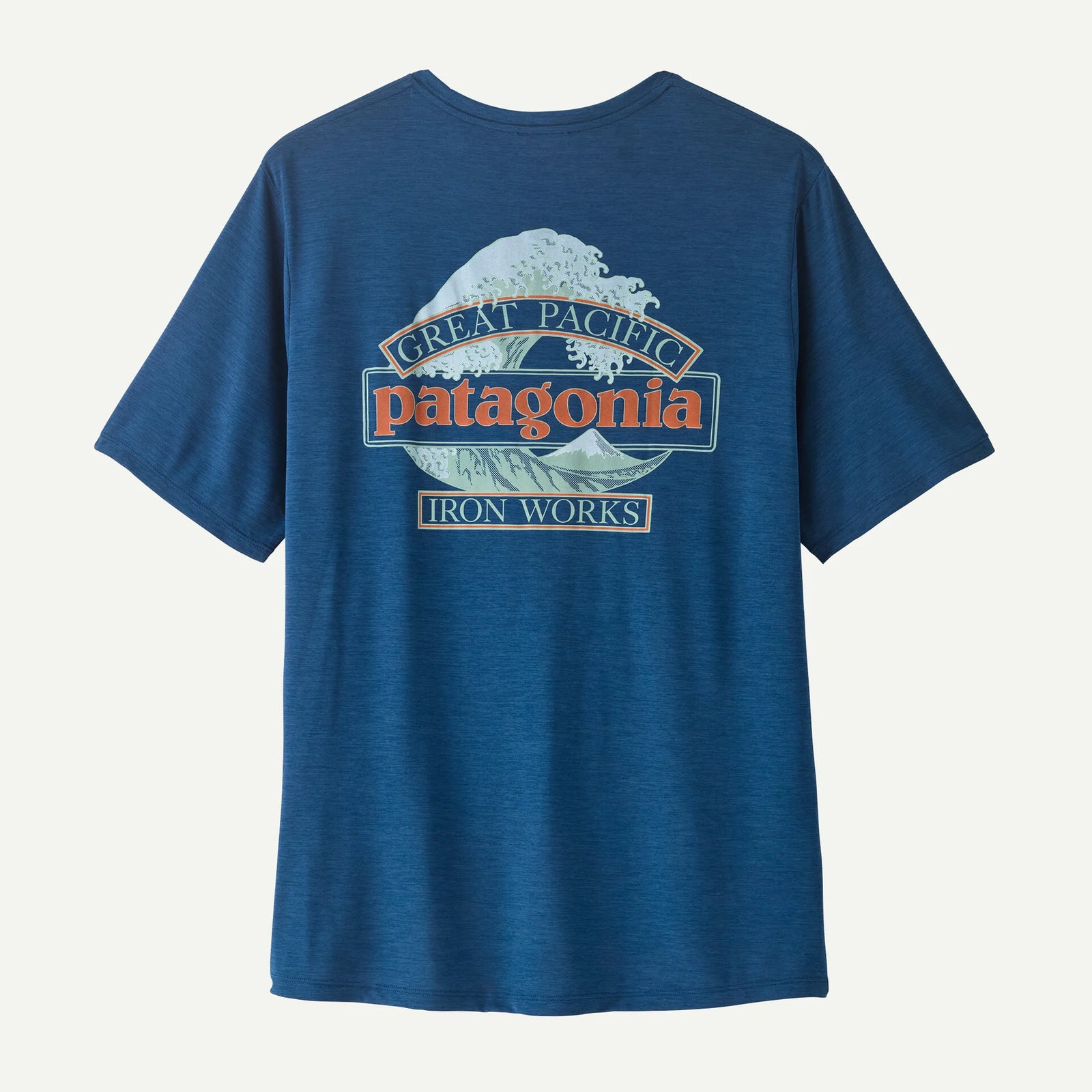 Patagonia M SS Cap Cool Daily Shirt GREAT WAVES CLEMENT BLUE
