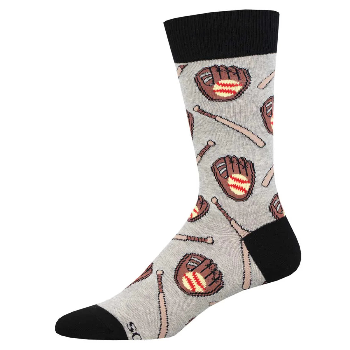 Socksmith M Softball League LIGHT GRAY HEATHER