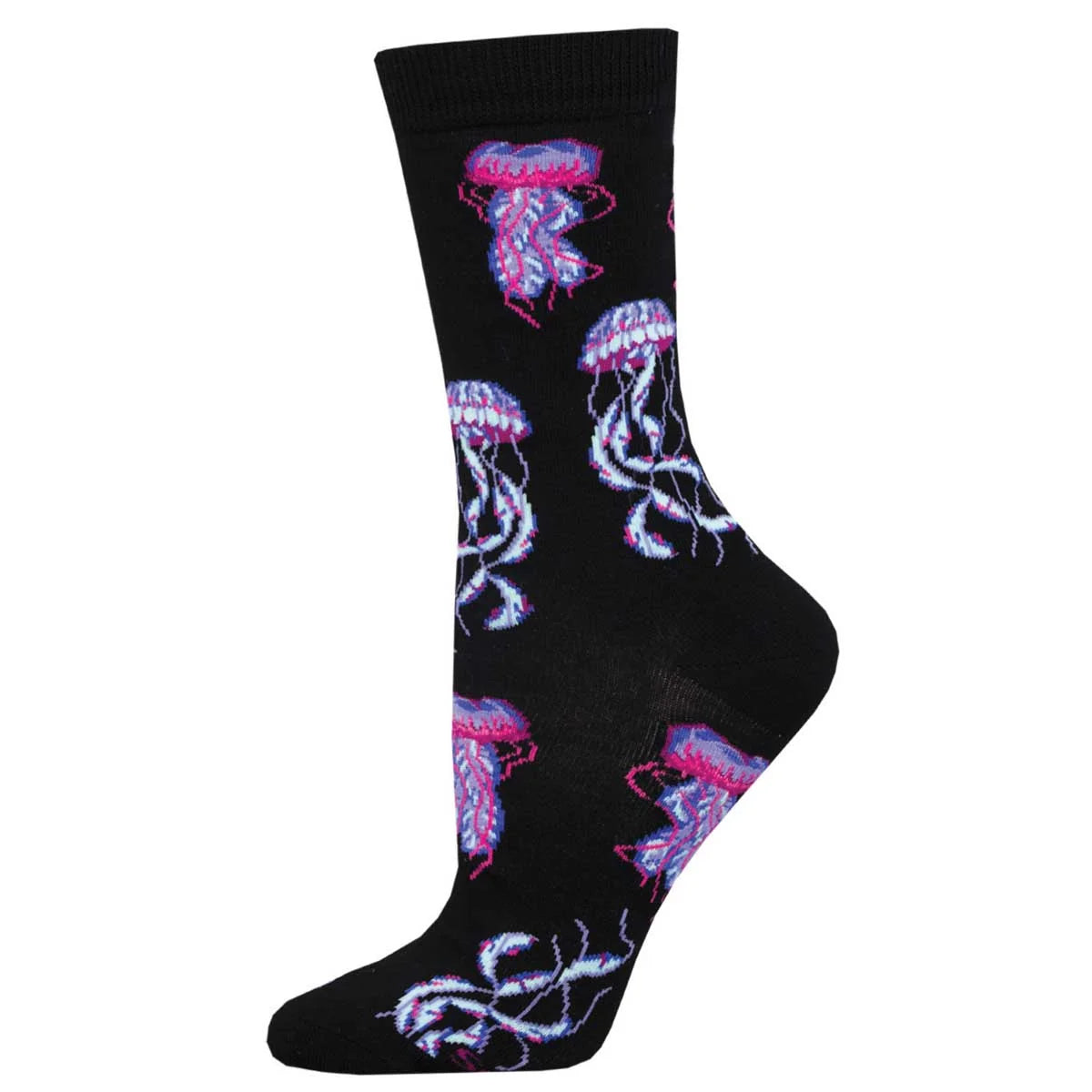 Socksmith W Bamboo Deep Sea Jellies BLACK