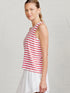 Tasc W All Day Tank WHITE/RACING RED