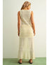 Miou Muse W Crochet Long Cardigan BEIGE