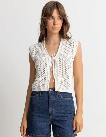 Rhythm W Seashell Knit Vest CREAM