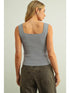 Miou Muse W Ribbed Knit Tank Top CLOUD BLUE