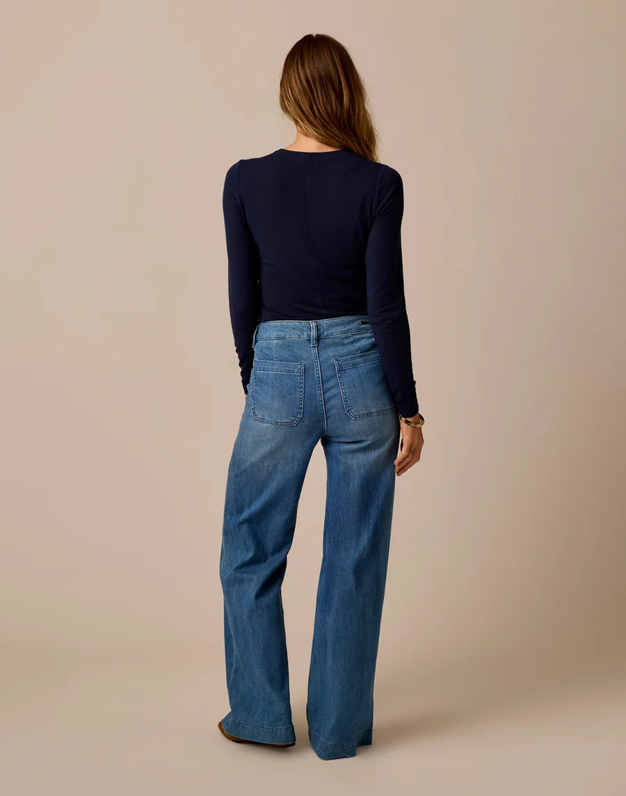 Carve Designs W Farrah Wide Leg Pant MAGNOLIA
