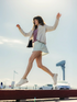 Free Fly W Bamboo Lined Active Skort 13" SKY GRAY