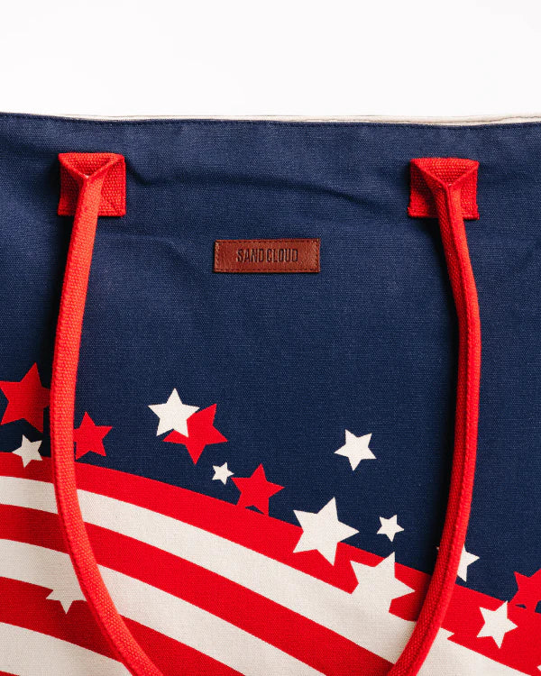Sand Cloud American Beach Tote RED / WHITE / BLUE