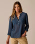 Carve Designs W Dylan Gauze Shirt ORION FLEUR