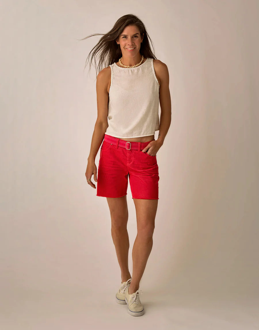 Carve Designs W Lou Linen Tank CLOUD CHAMBRAY