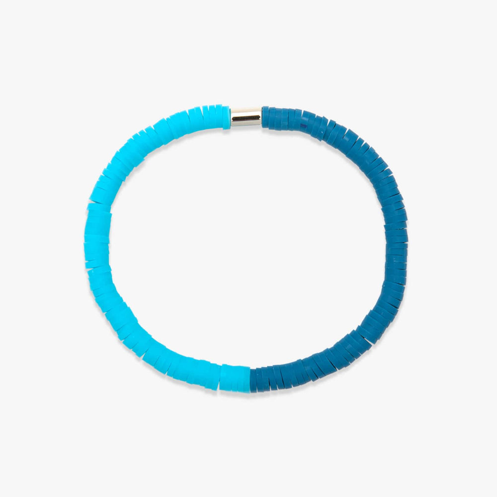 Pura Vida Vinyl Disc Stretch Bracelet BLUEBELL