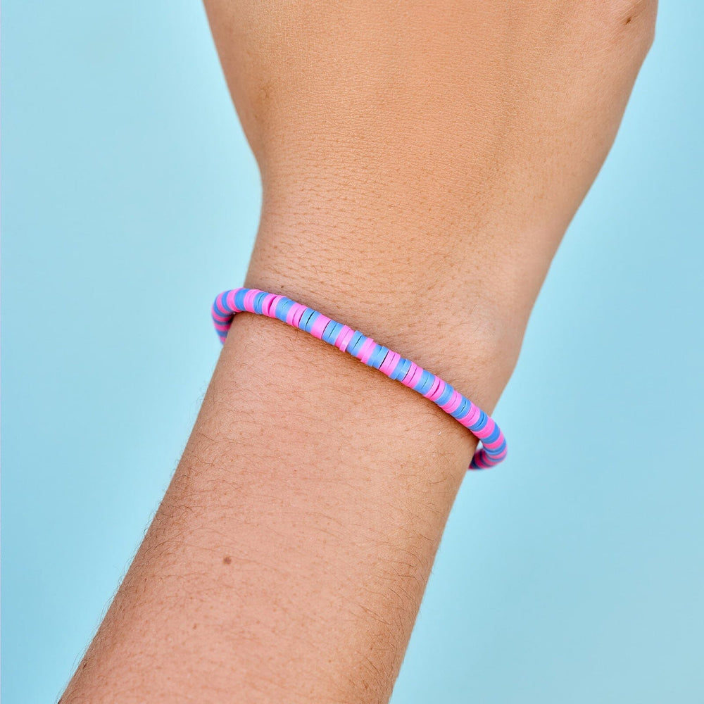 Pura Vida Vinyl Disc Stretch Bracelet BUBBLEGUM