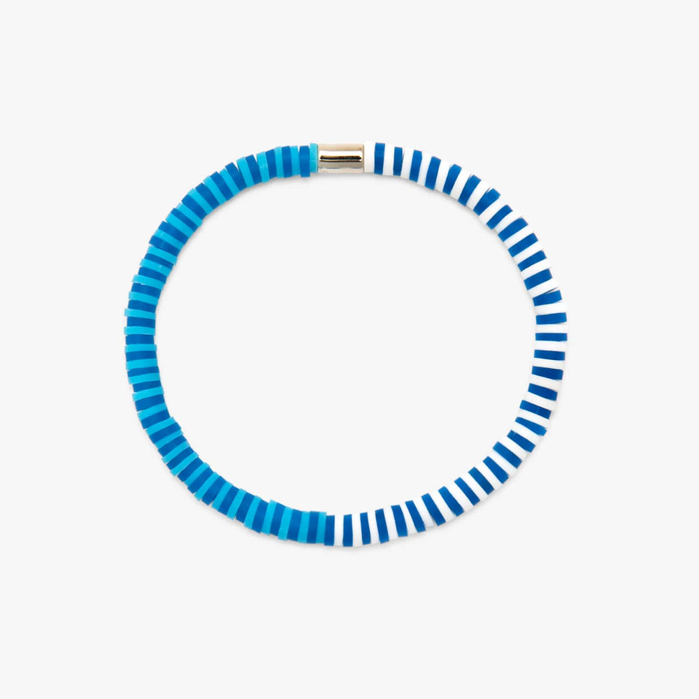 Pura Vida Vinyl Disc Stretch Bracelet CORNFLOWER