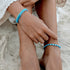 Pura Vida Vinyl Disc Stretch Bracelet CORNFLOWER