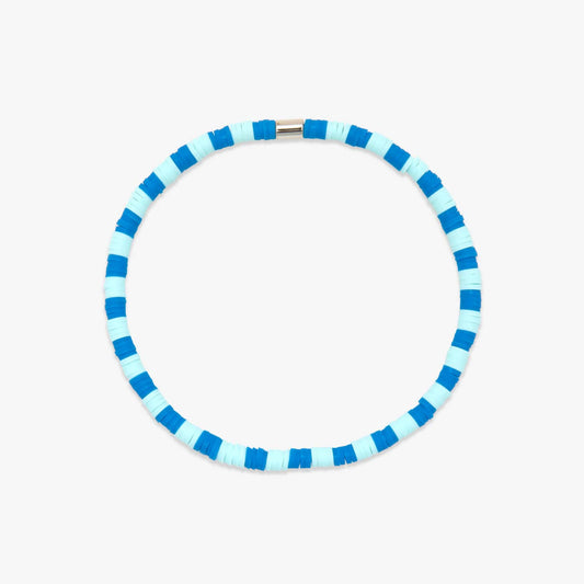 Pura Vida Vinyl Disc Stretch Anklet BLUE WAVE