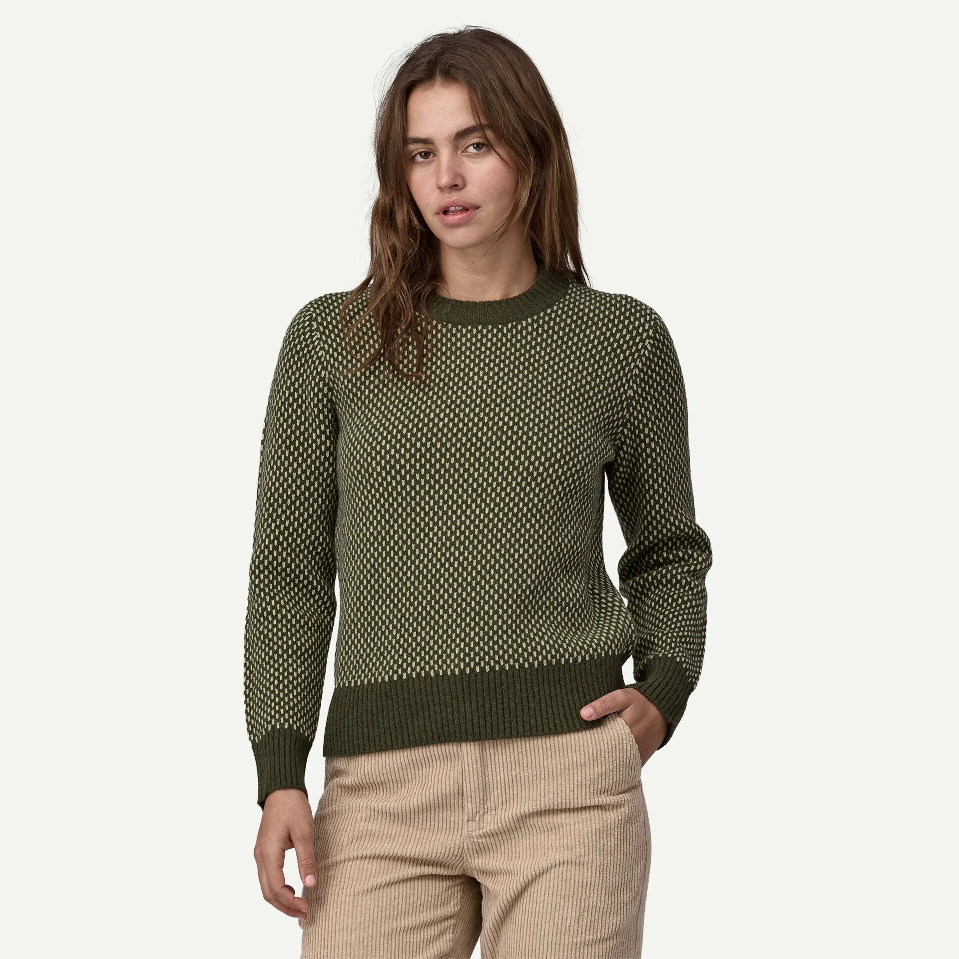 Patagonia W Wool Crewneck Sweater STARLIGHT NATURAL