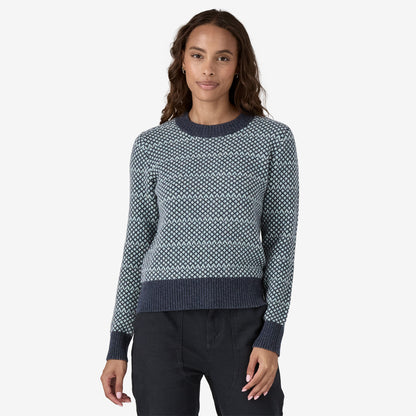 Patagonia W Wool Crewneck Sweater SNOWDRIFT THERMAL BLUE