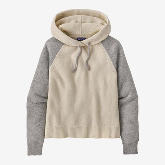 Patagonia W Wool-Blend Hooded Sweater DYNO WHITE