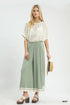 Umgee W Stripe Accent Linen Pant MINT