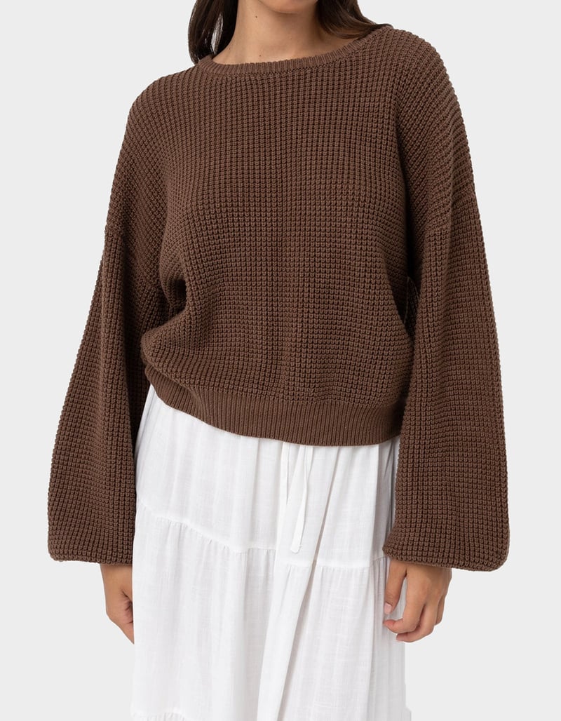 Rhythm W Classic Knit Jumper CHOCOLATE