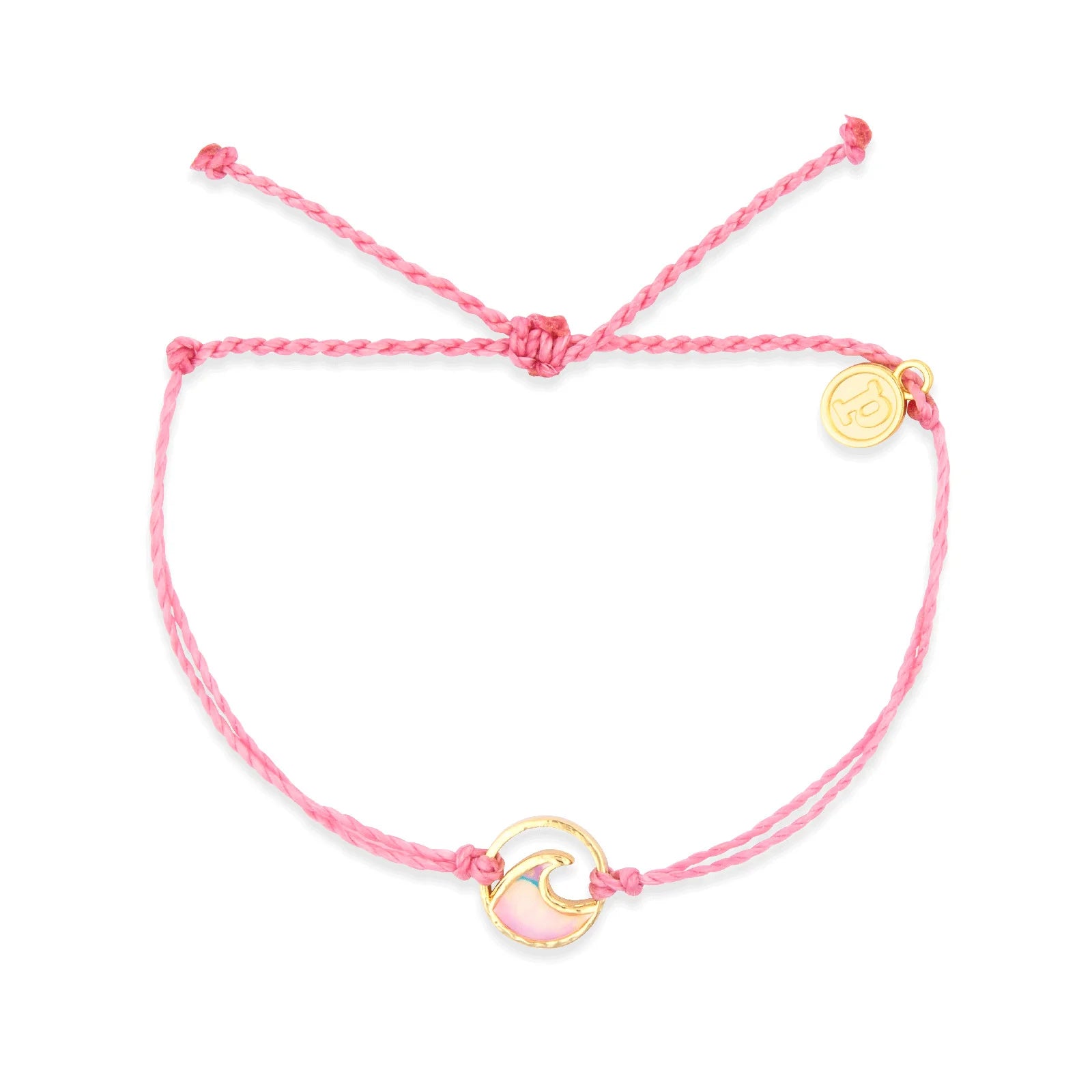 Pura Vida Ombre Wave GC Charm Bracelet PINK