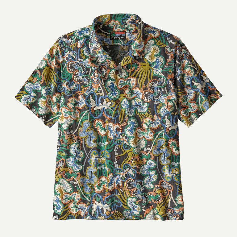 Patagonia M SS Tidal Thread Camp Shirt UNDERSEA INK BLACK