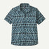 Patagonia M SS Go To Shirt CLIMBING STRIPE STILL BLUE