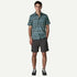 Patagonia M SS Go To Shirt CLIMBING STRIPE STILL BLUE