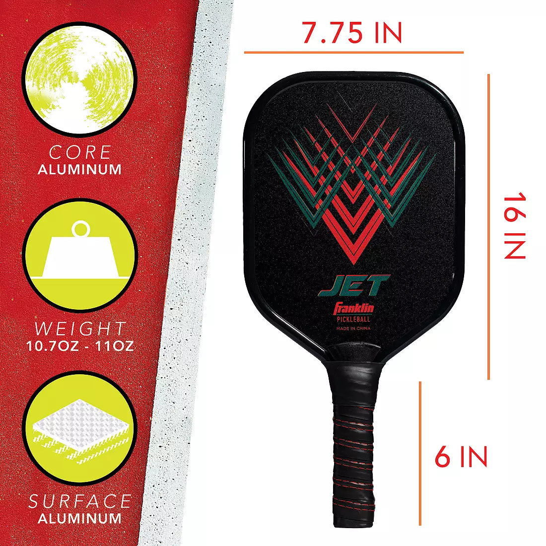Franklin Sports 2 Person Pickleball Paddle Set RED / BLUE