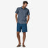 Patagonia M SS Back Step Shirt TINY ISLANDS: UTILITY BLUE