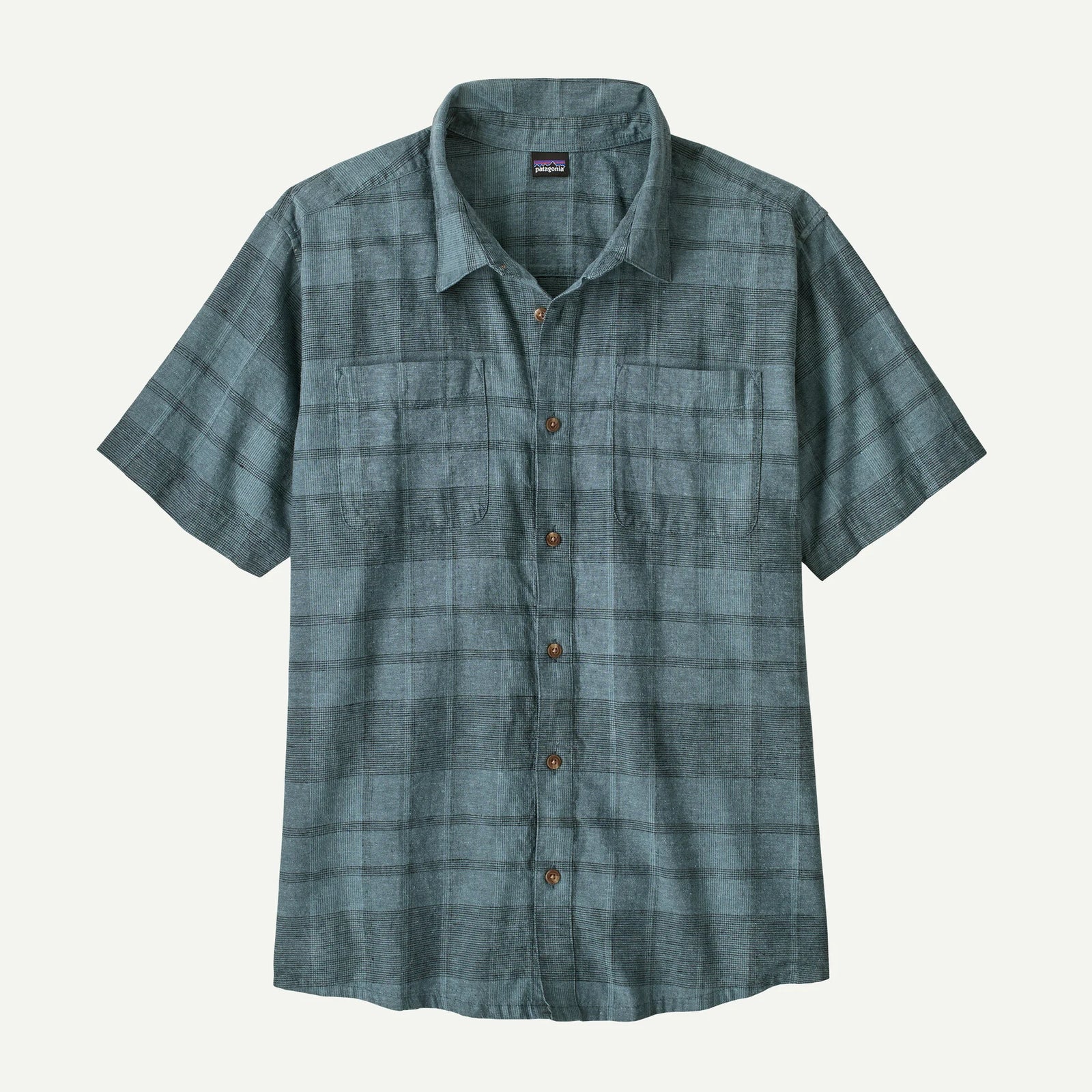 Patagonia M SS Back Step Shirt SHORE PLAID SUMMIT