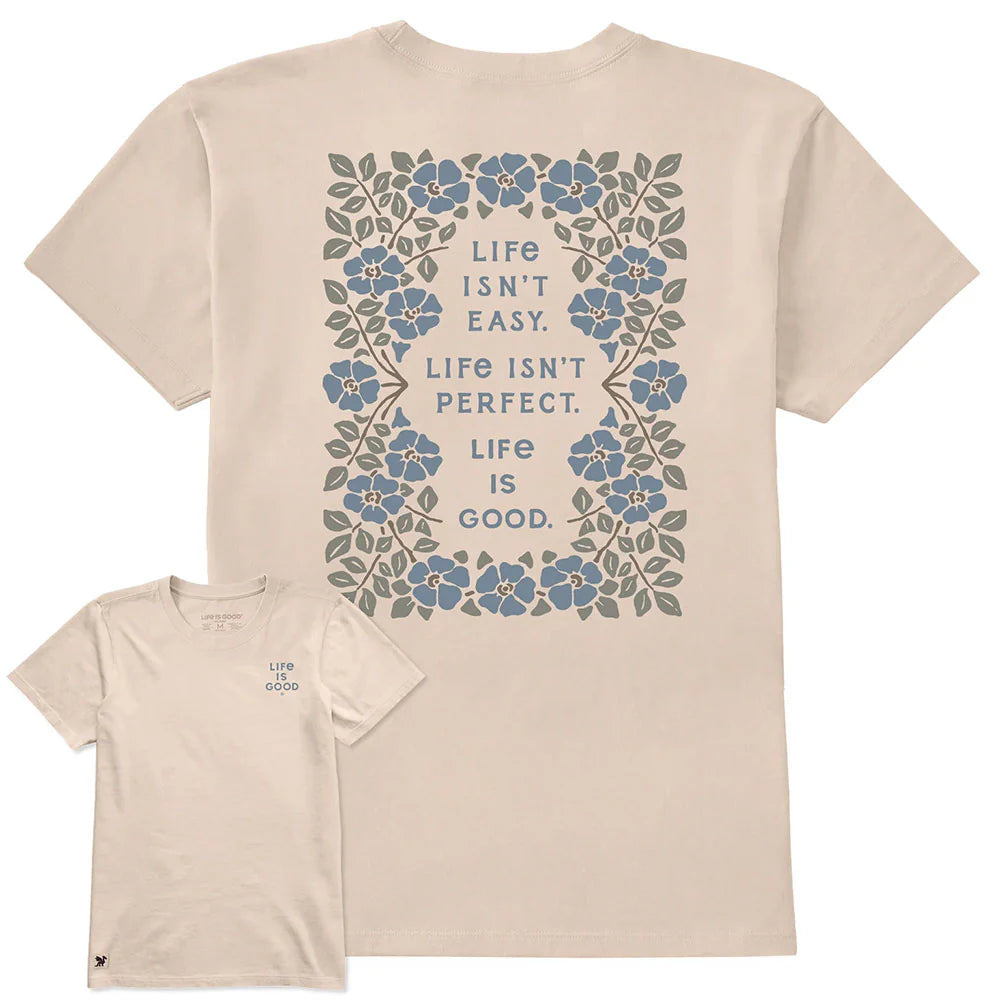 Life is Good W SS Crusher Lite Life Isn't Easy Tee BIRCH WHITE