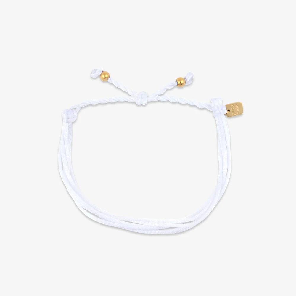 Pura Vida Friendship Cord Bracelet WHITE