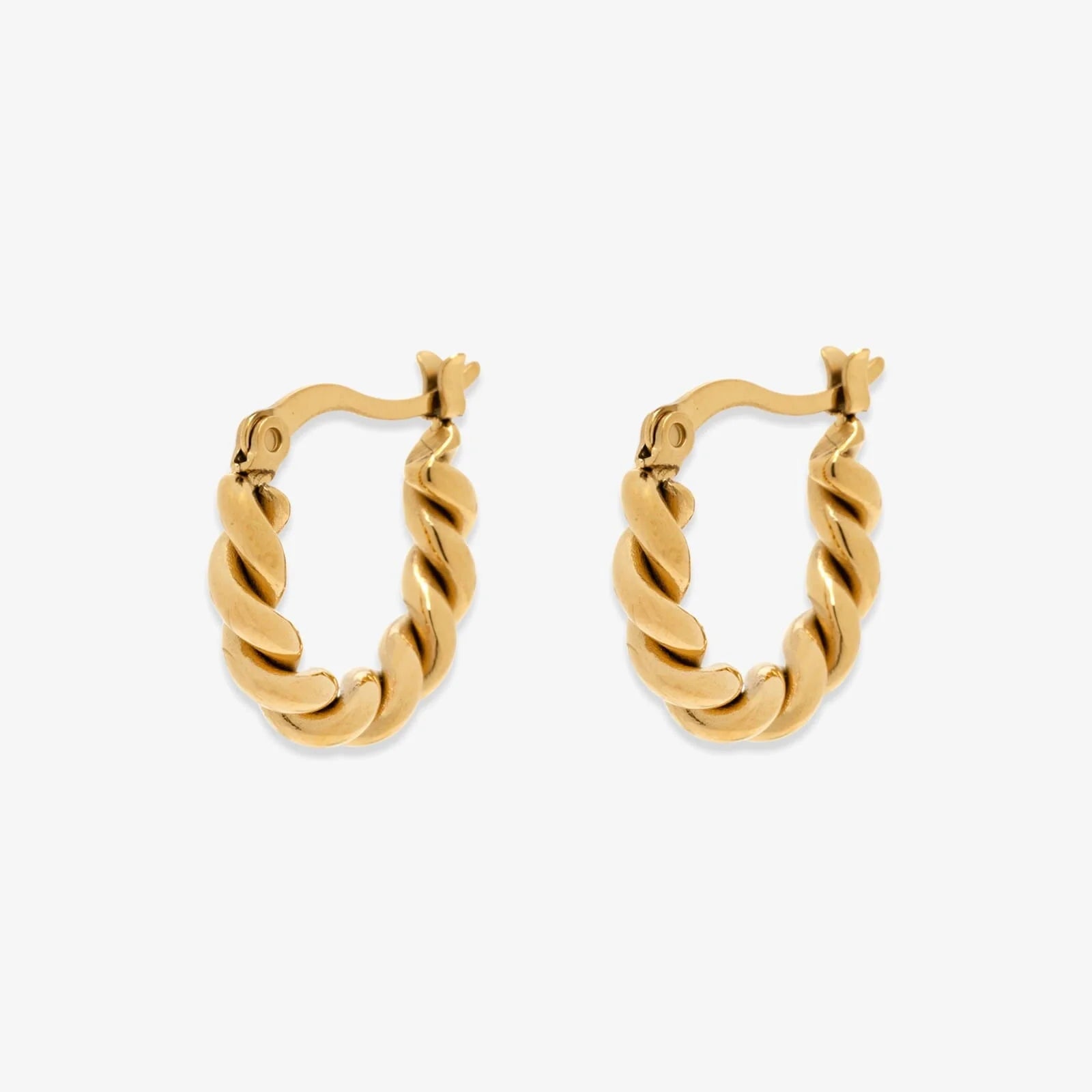Pura Vida Twisted Dome Hoop Earrings GOLD