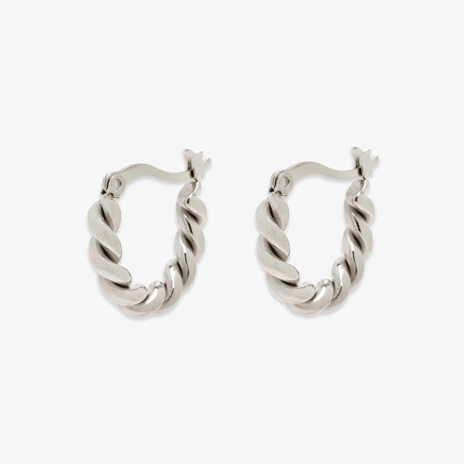Pura Vida Twisted Dome Hoops SILVER