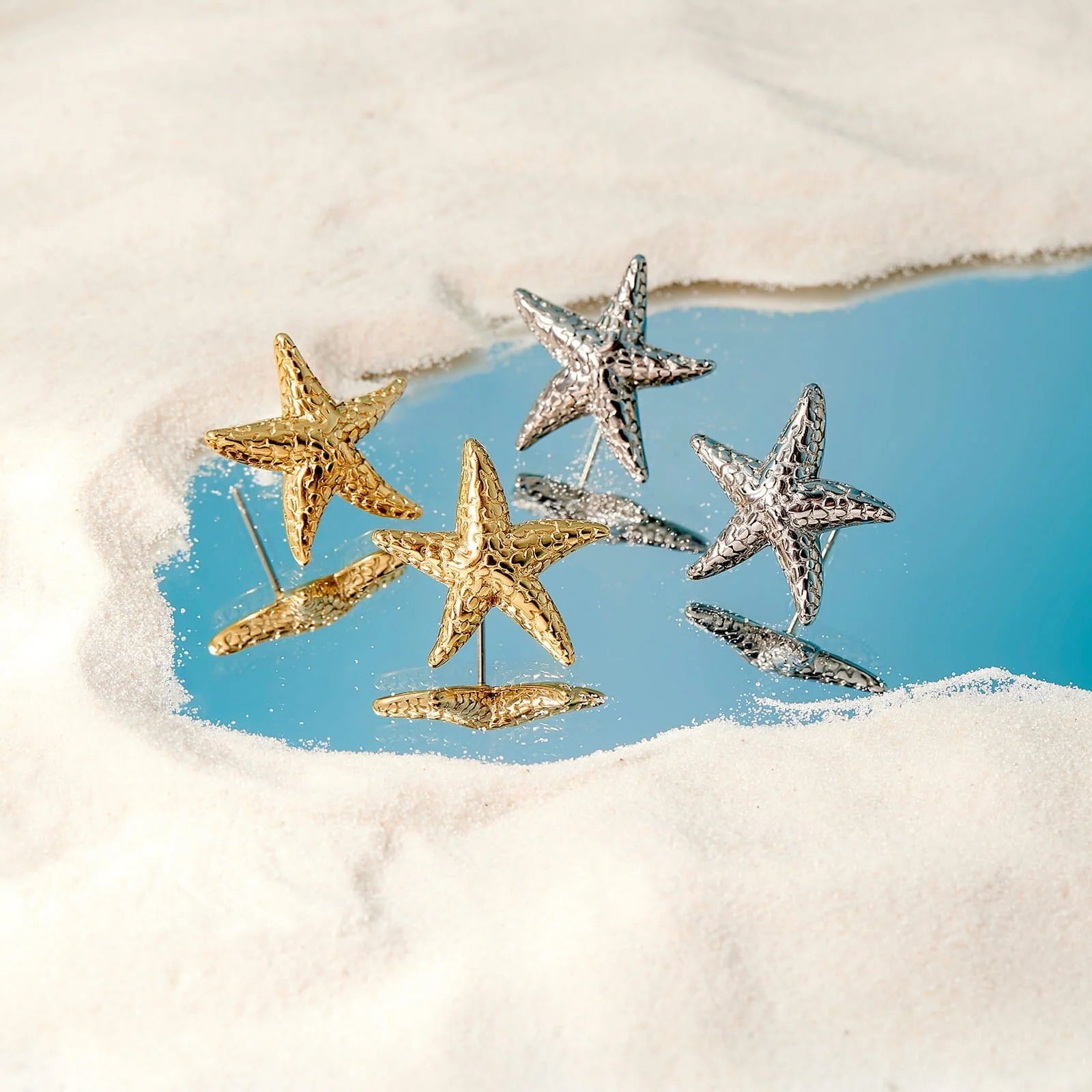 Pura Vida Sea Star Statement Earrings SILVER