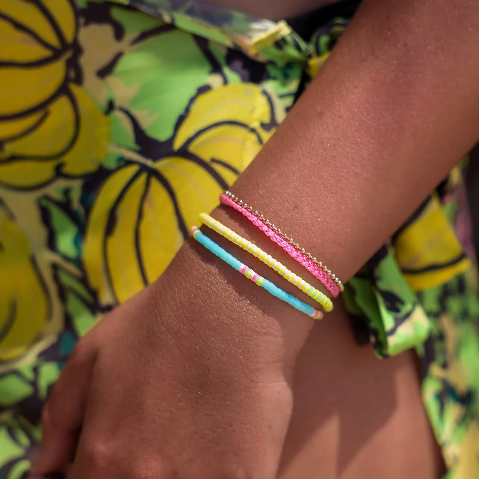 Pura Vida Cabrillo Stretch Bracelet LEMON SURF