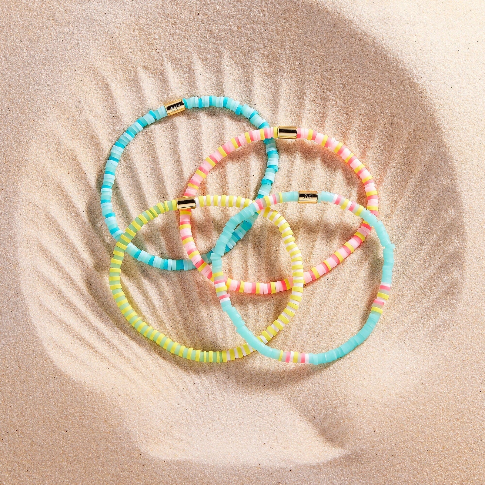Pura Vida Mixed Cabrillo Stretch Bracelet SUNSET CANDY