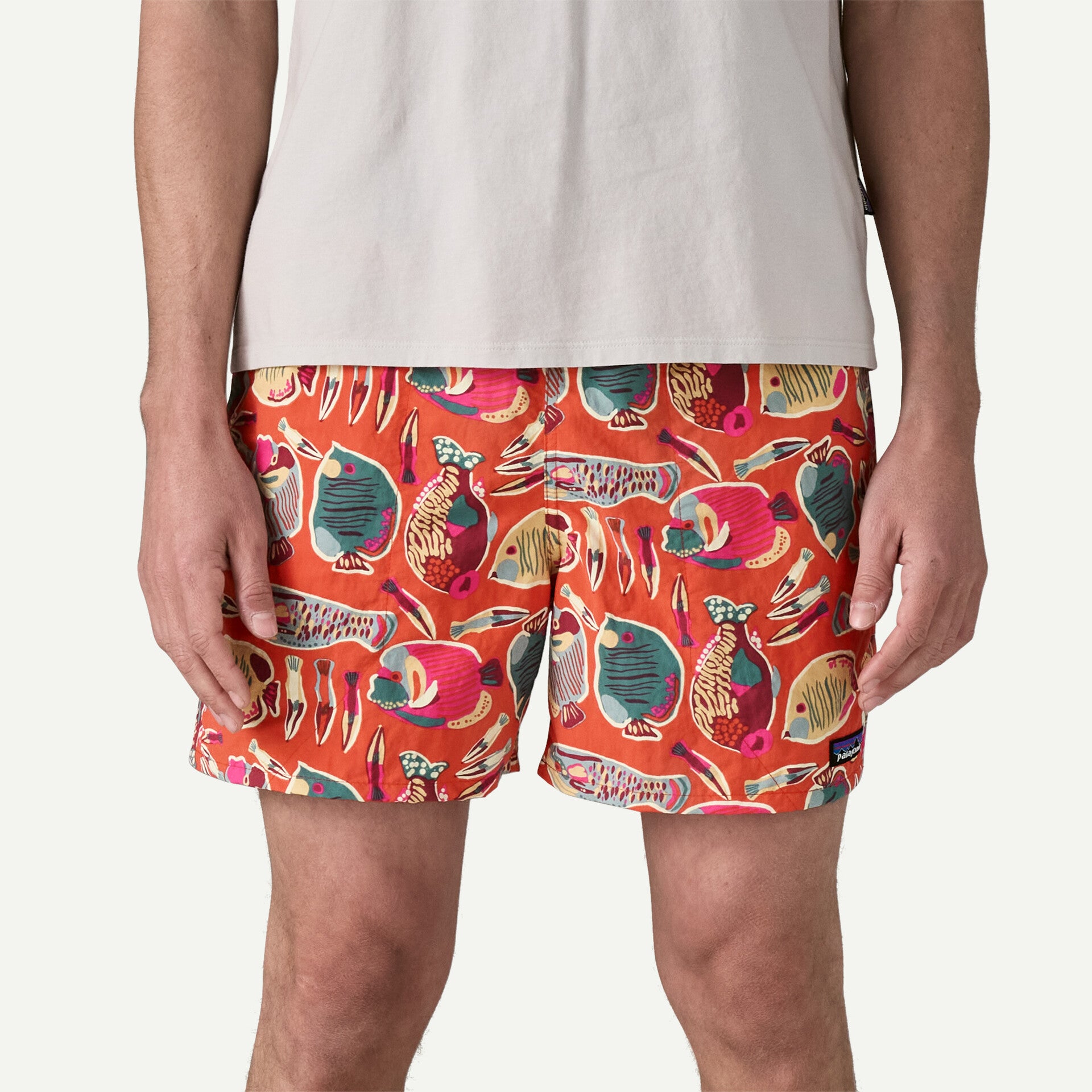 Patagonia M Baggies 5" WRASSE POLLINATOR ORANGE