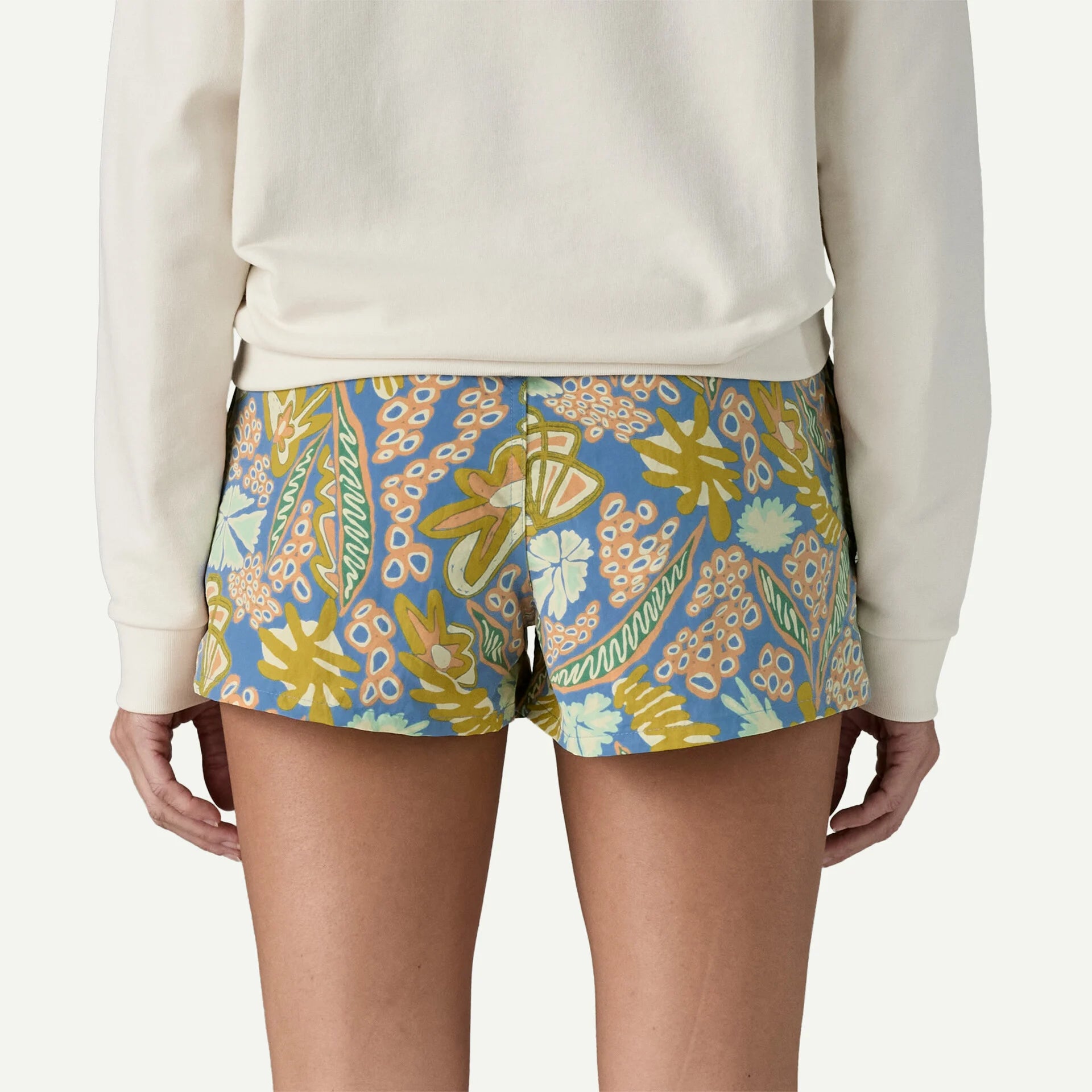 Patagonia W Barely Baggies Shorts FLOURISH: ABUNDANT BLUE