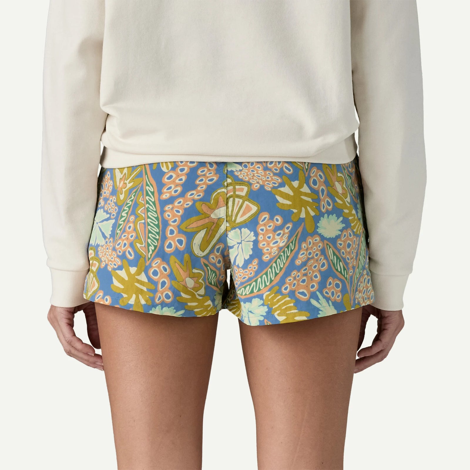 Patagonia W Barely Baggies Shorts FLOURISH: ABUNDANT BLUE