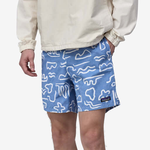 Patagonia M Funhoggers Shorts CHANNEL VESSEL BLUE