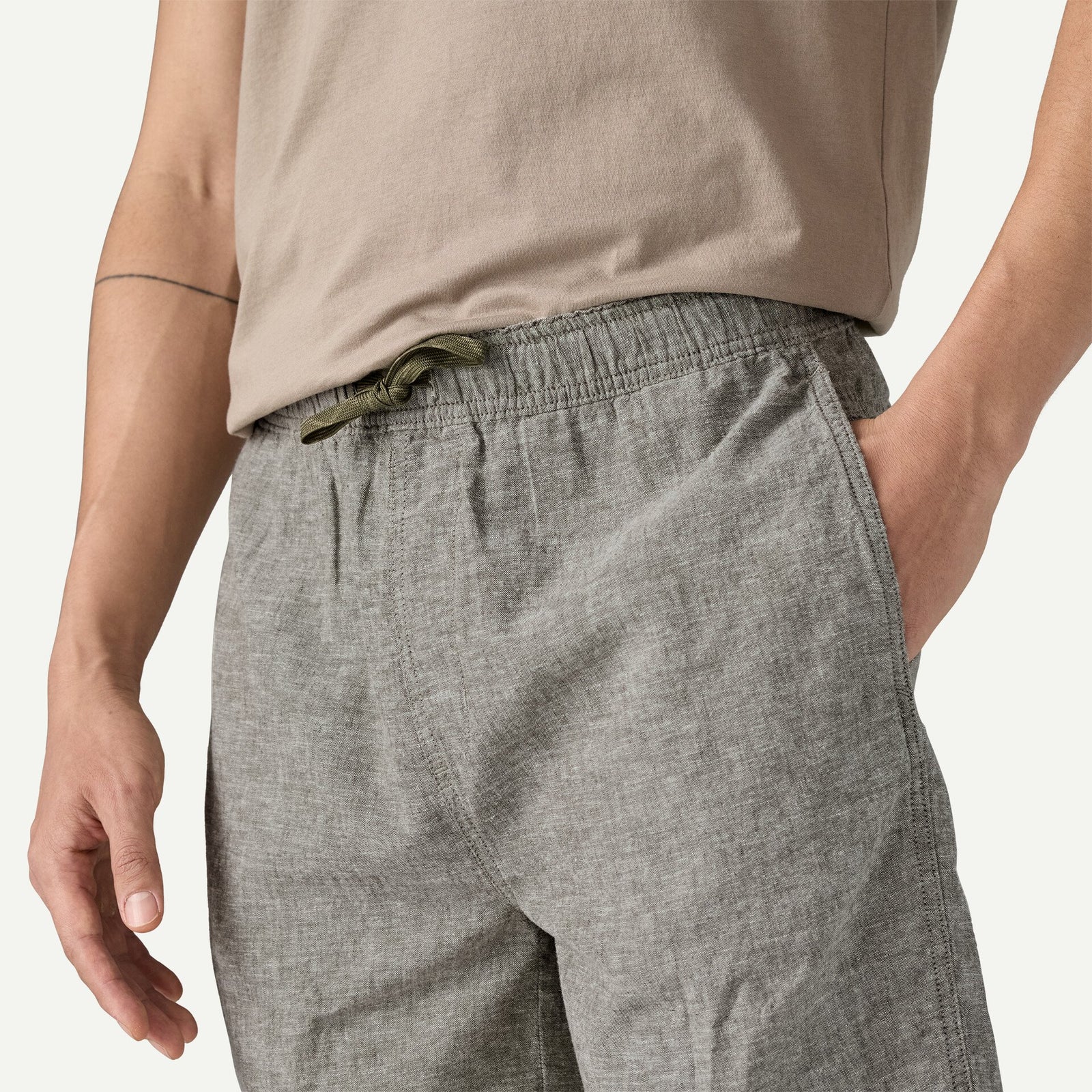Patagonia M Baggies Naturals CHAMBRAY BASIN GREEN