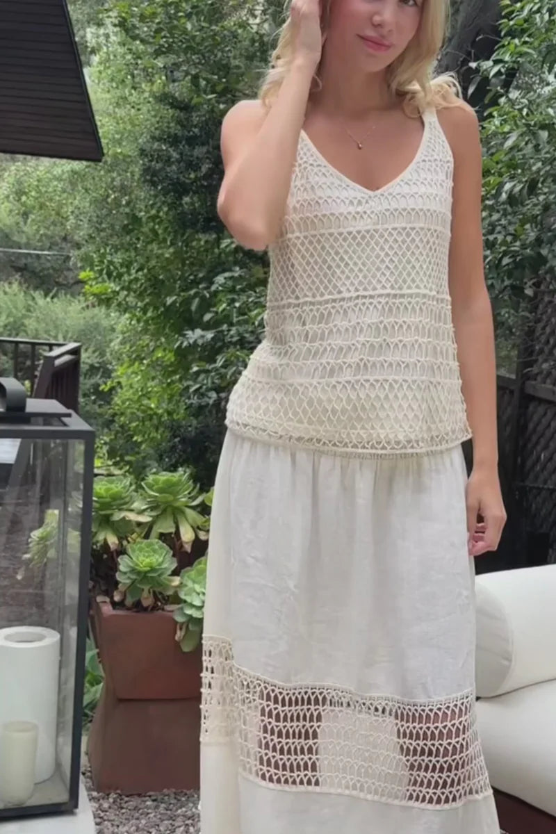 XCVI W Fola Skirt TOASTED ALMOND