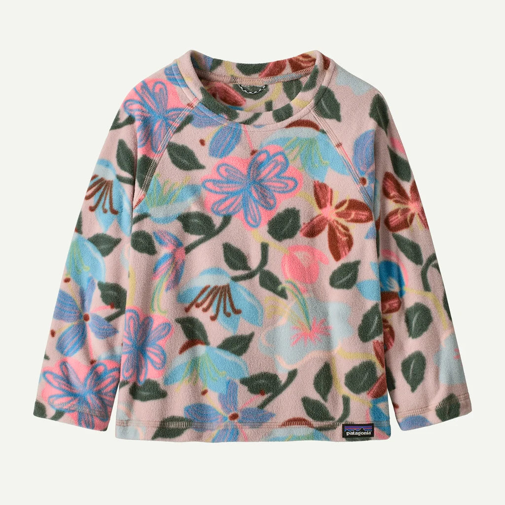 Patagonia Baby Micro D Fleece Crew HOPES AND BLOOMS: FUZZY MAUVE