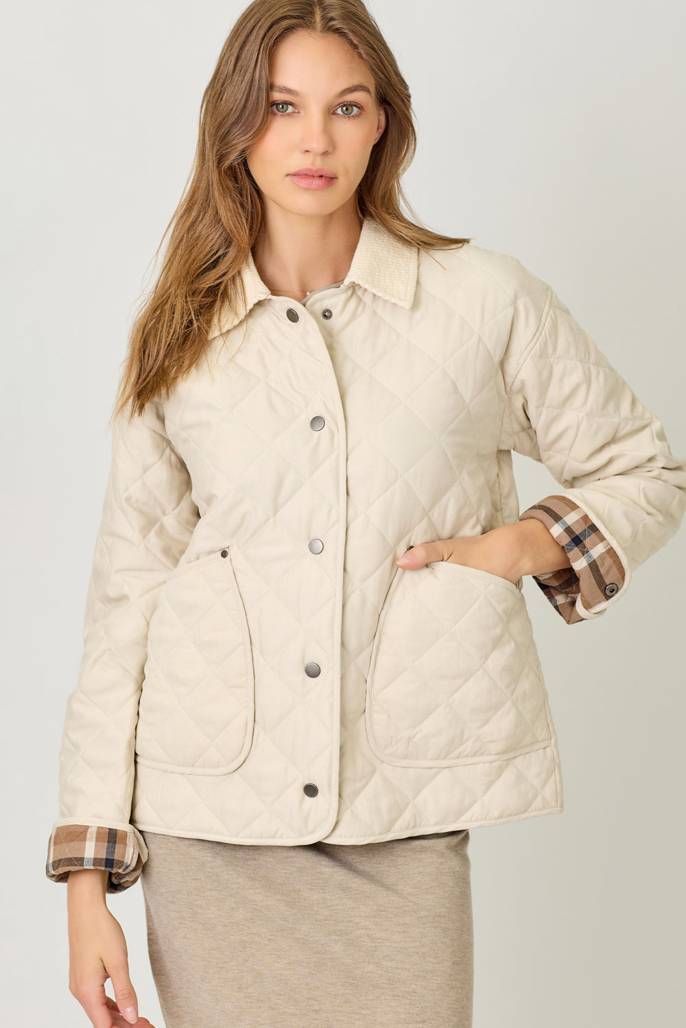 Mystree W Quilted Jacket IVORY