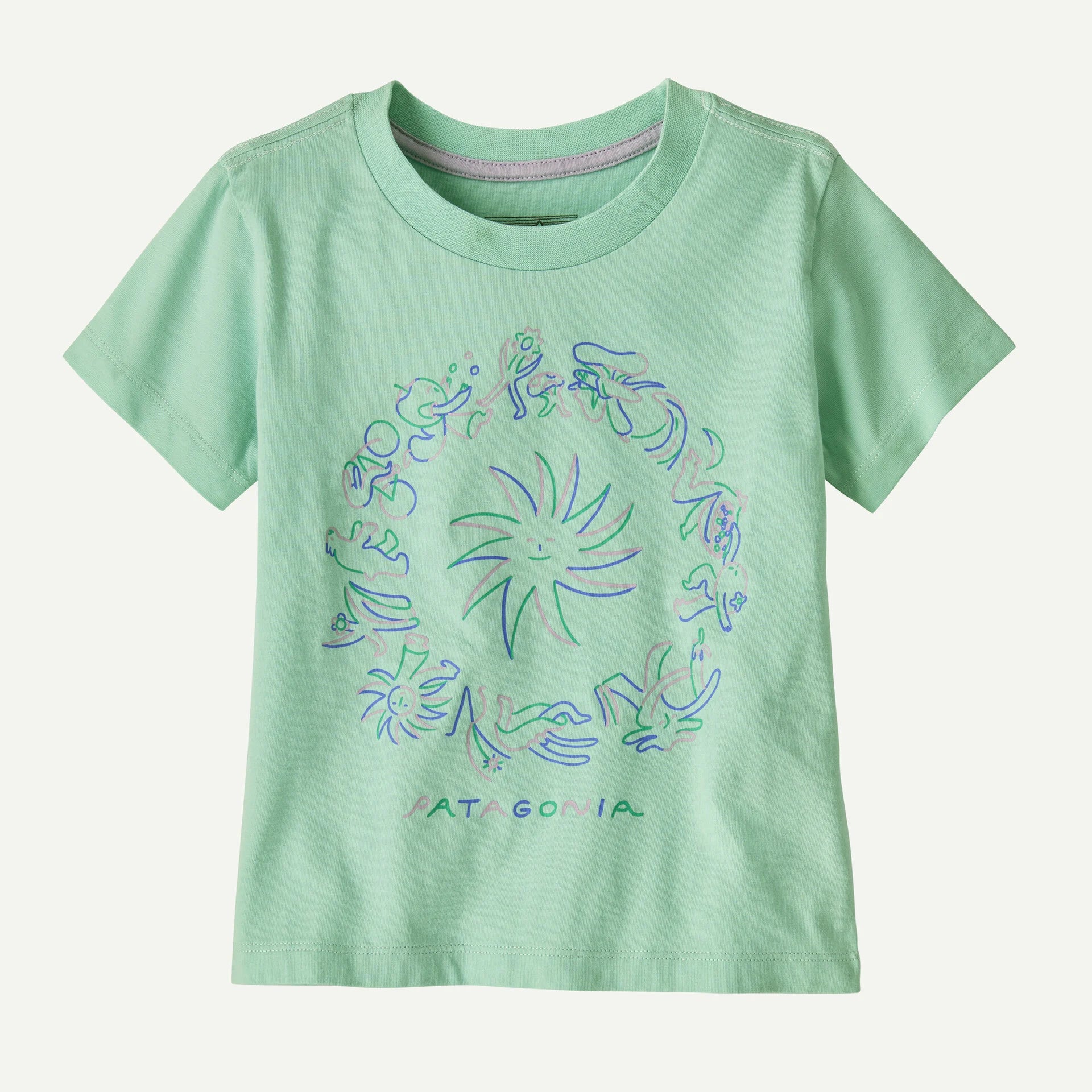 Patagonia Baby Graphic Tee SOLAR ROLLER RINSED GREEN