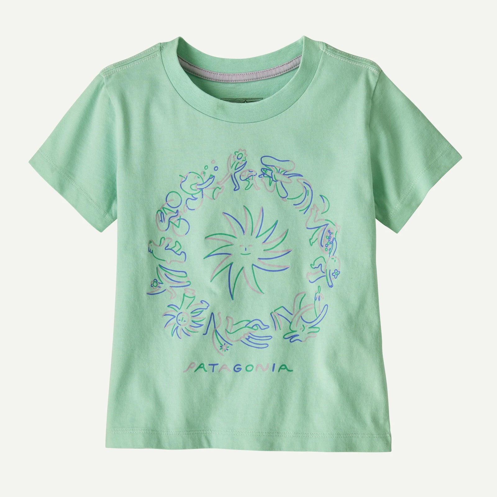 Patagonia Baby Graphic Tee SOLAR ROLLER RINSED GREEN