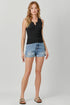 Mystree W Ribbed Sweater Tank BLACK