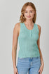 Mystree W Ribbed Sweater Tank SEAFOAM