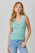 Mystree W Ribbed Sweater Tank SEAFOAM